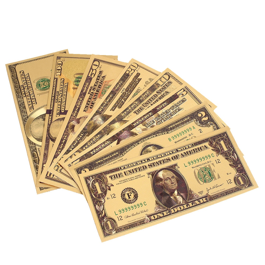 Fake Money Gold Foil Bank Notes Fake Money Gold Foil Bank Notes