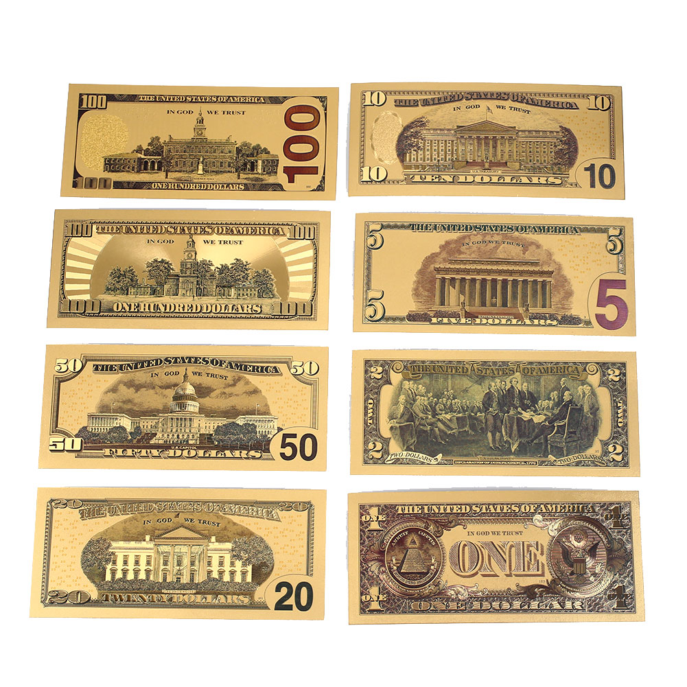 Fake Money Gold Foil Bank Notes