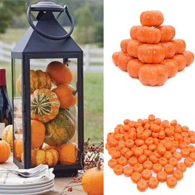 Fake Pumpkins Mini Artificial Decor (25 pcs)