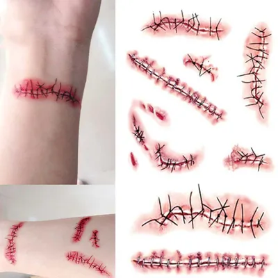 Fake Scar 3D Tattoo (Set with different sizes) Fake Scar 3D Tattoo (Set with different sizes)