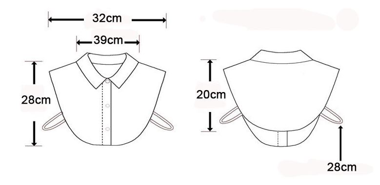 Fake Shirt Collar Blouse Top Decoration