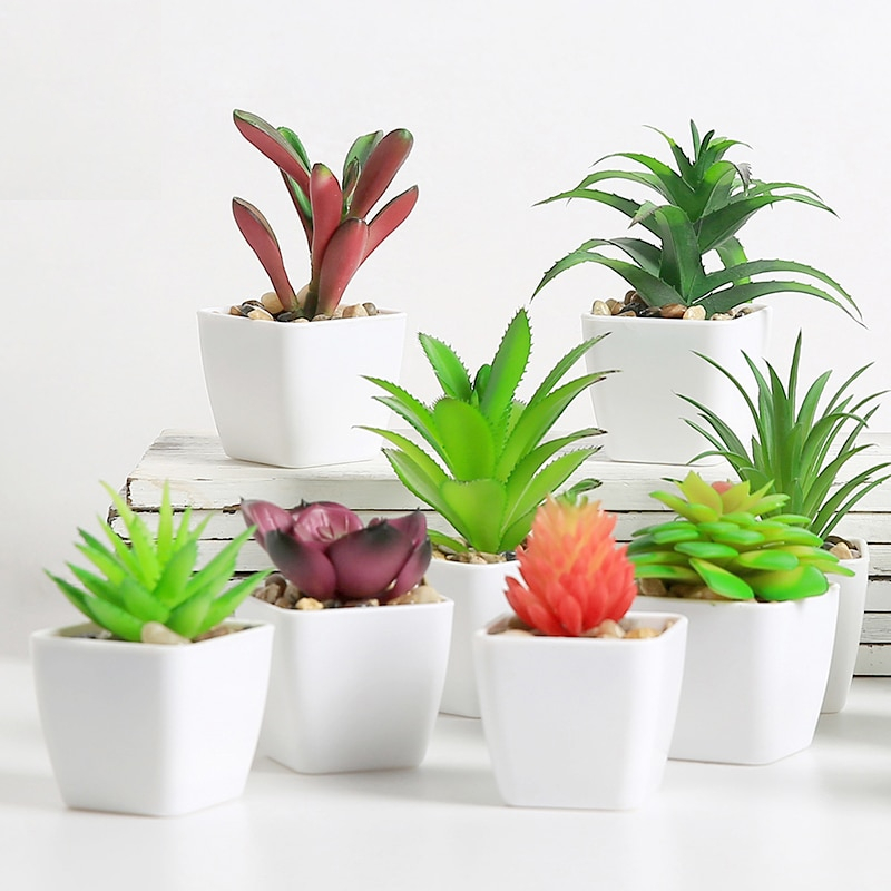 Fake Succulents Potted Artificial Plant