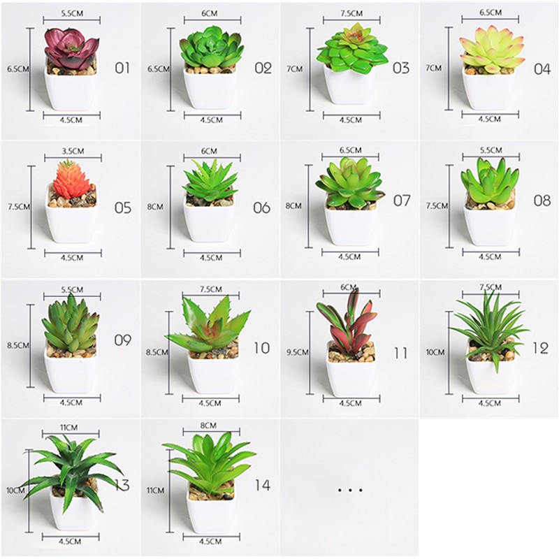 Fake Succulents Potted Artificial Plant Fake Succulents Potted Artificial Plant