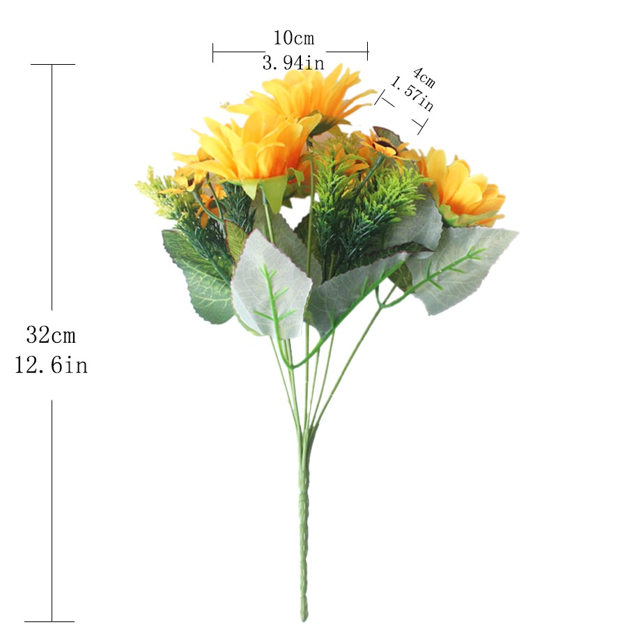 Fake Sunflower Bouquet Artificial Decor Fake Sunflower Bouquet Artificial Decor