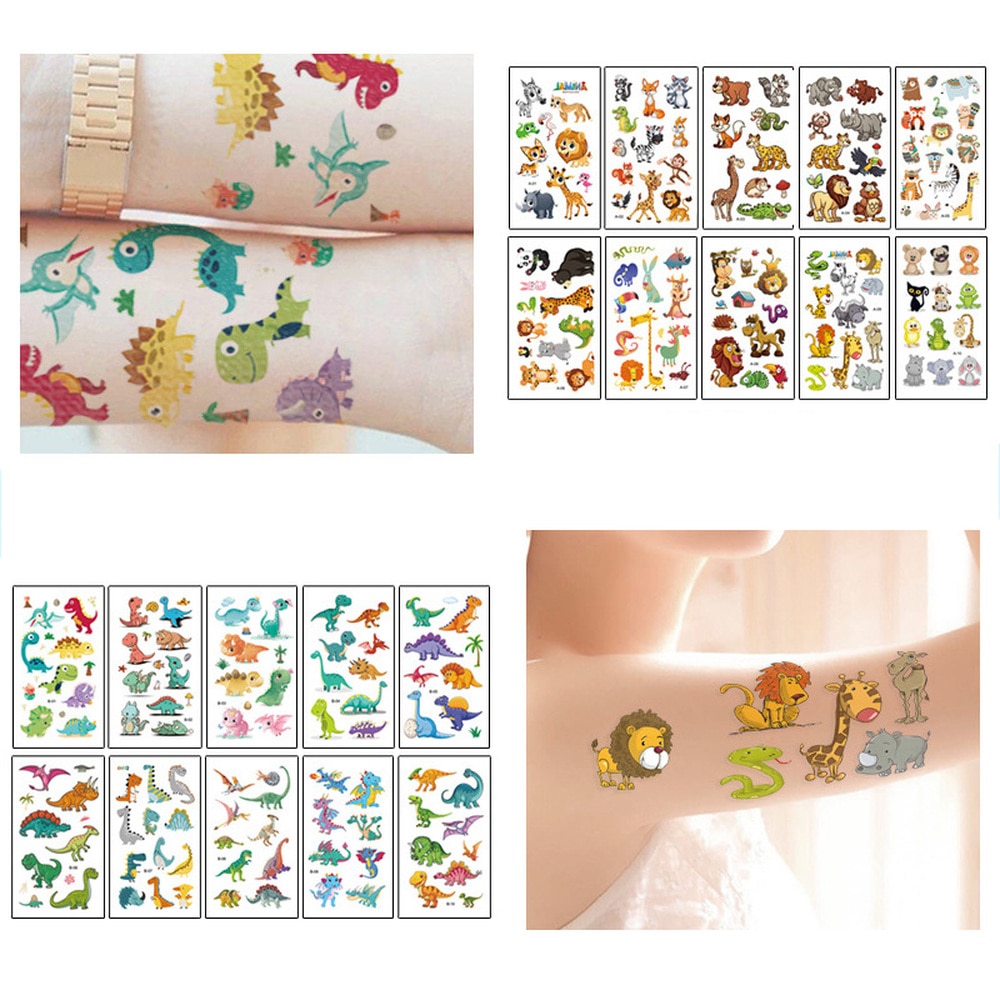 Fake Tattoos for Kids (Set of 10 Sheets)