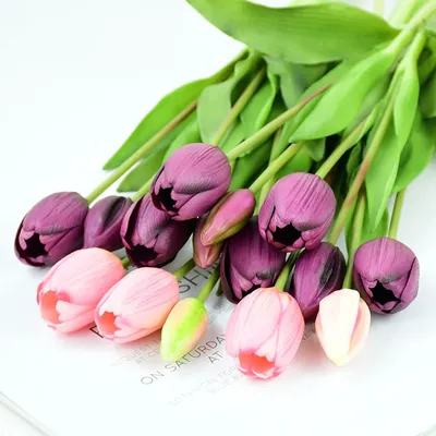 Fake Tulip Flowers Home Decoration (5 pcs) Fake Tulip Flowers Home Decoration (5 pcs)
