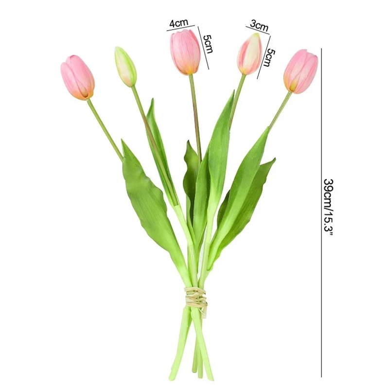 Fake Tulip Flowers Home Decoration (5 pcs) Fake Tulip Flowers Home Decoration (5 pcs)