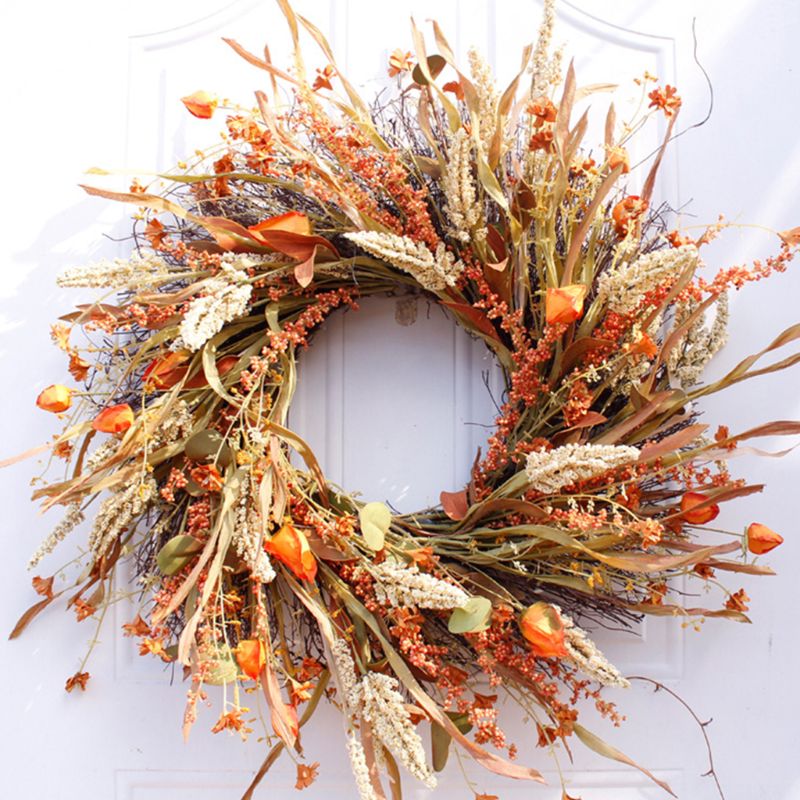 Fall Hanging Artificial Door Wreath