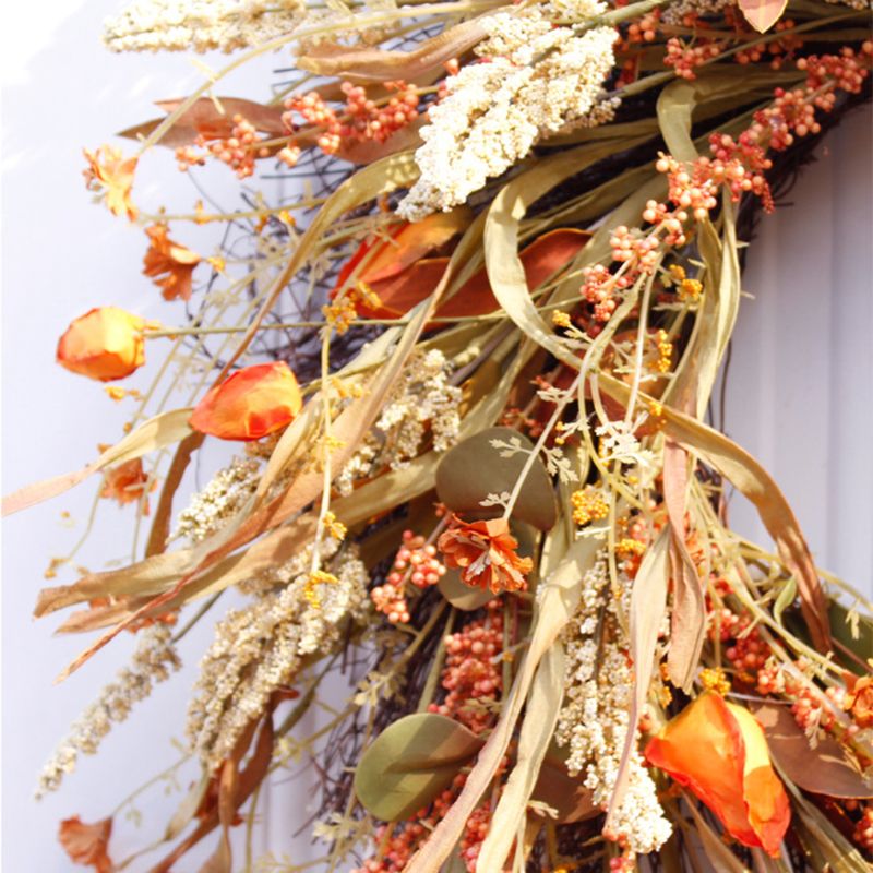 Fall Hanging Artificial Door Wreath