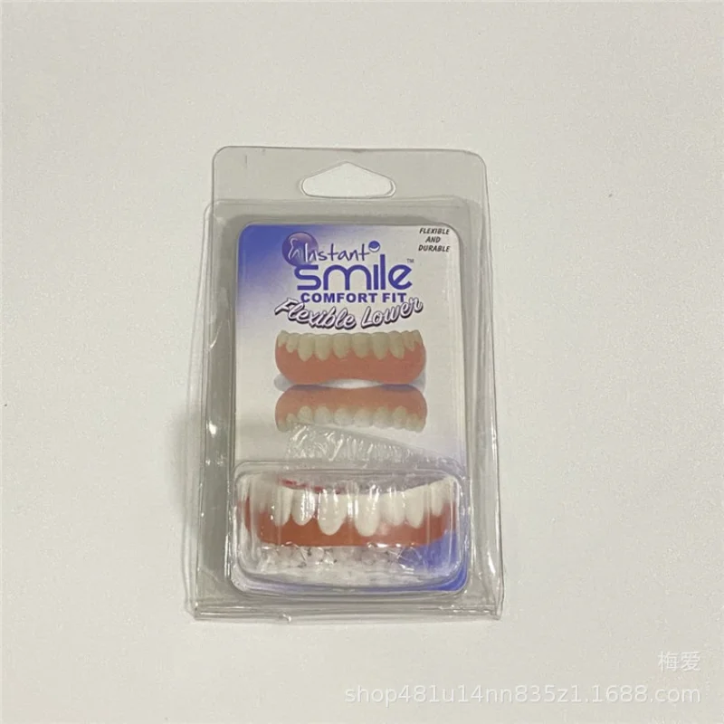 False Teeth Silicone Upper Lower Veneers Perfect Laugh Veneers Dentures Paste Fake Teeth Braces for Tooth Braces