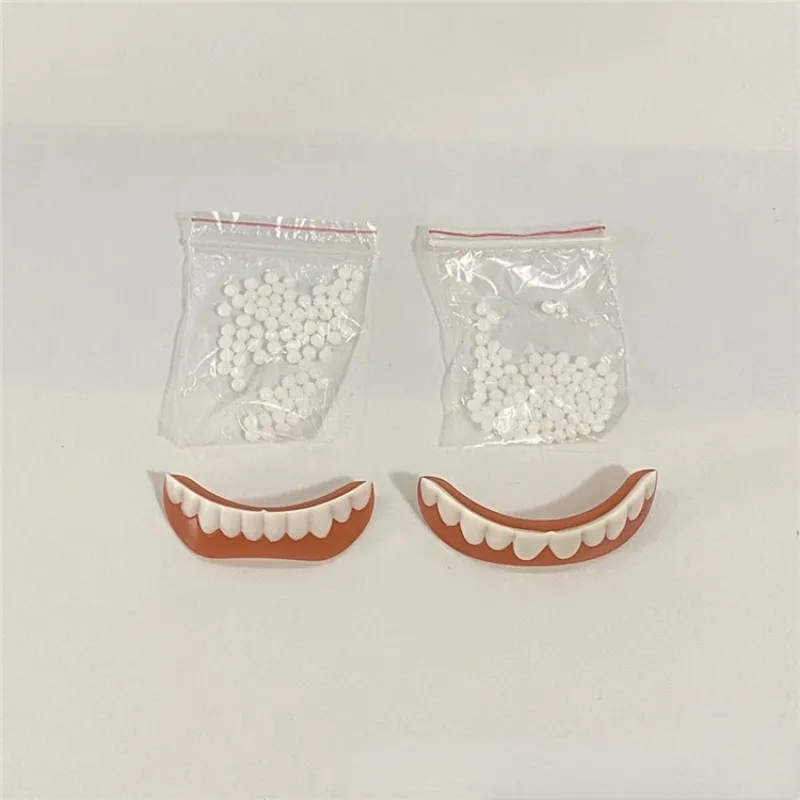 False Teeth Silicone Upper Lower Veneers Perfect Laugh Veneers Dentures Paste Fake Teeth Braces for Tooth Braces