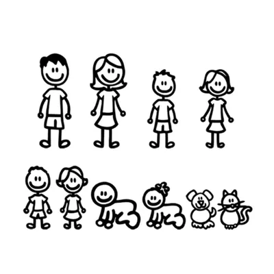 Family Car Stickers Vinyl Decals