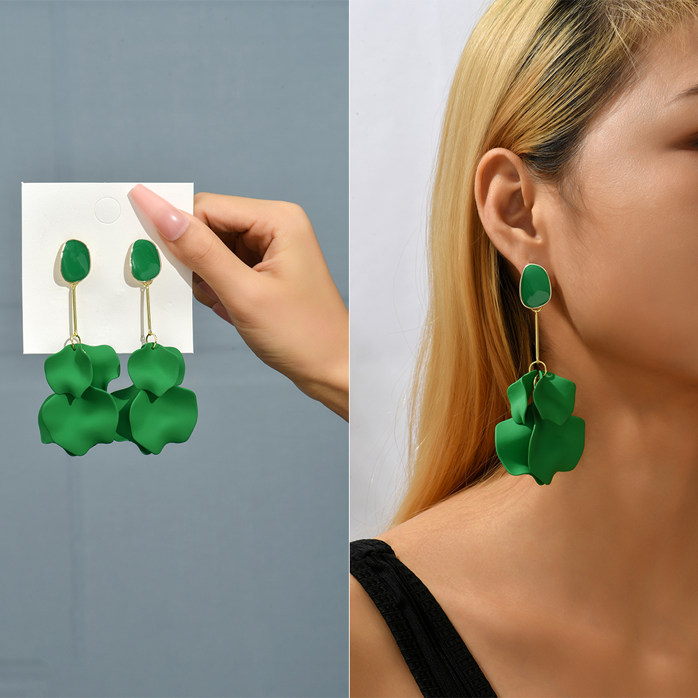 Fancy Acrylic Petal Drop Earrings