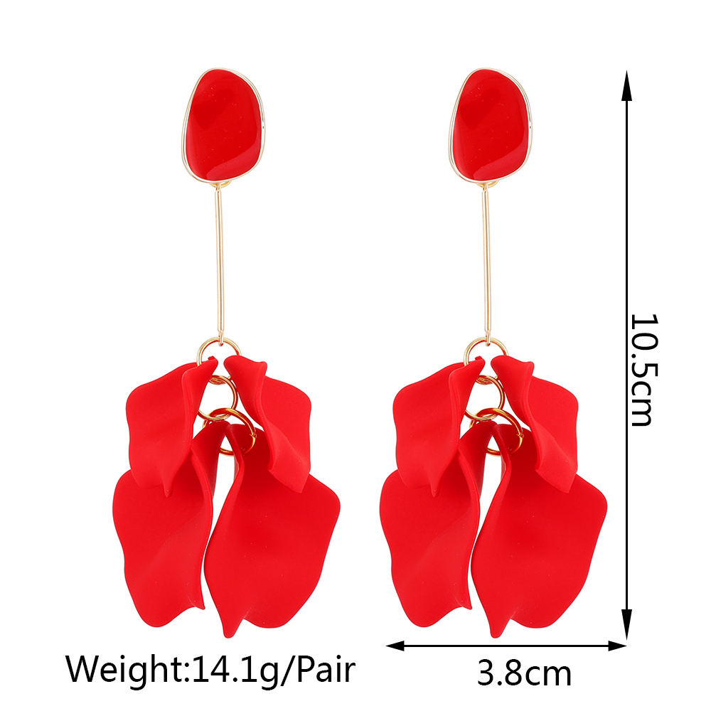 Fancy Acrylic Petal Drop Earrings