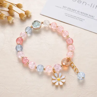 Fancy Daisy Bead Bracelet for Women