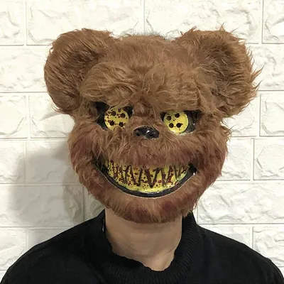 Fancy Halloween Party Stage Scary Bear Rabbit Cartoon Cosplay Face Mask Head Cover Carnival Costume Props Dance