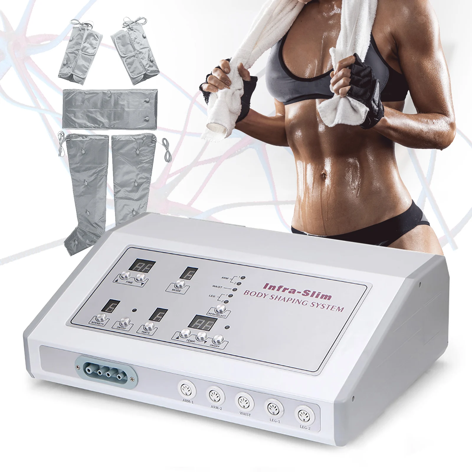 Far-infrared Ray Heating Air Pressure Slimming Suit Pressotherapy Body Contouring Weight Loss SPA Machine