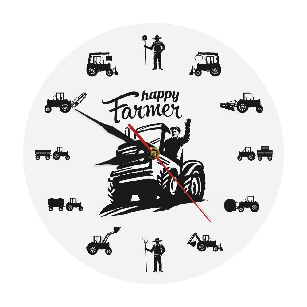 Farmer Clock Analog Wall Clock