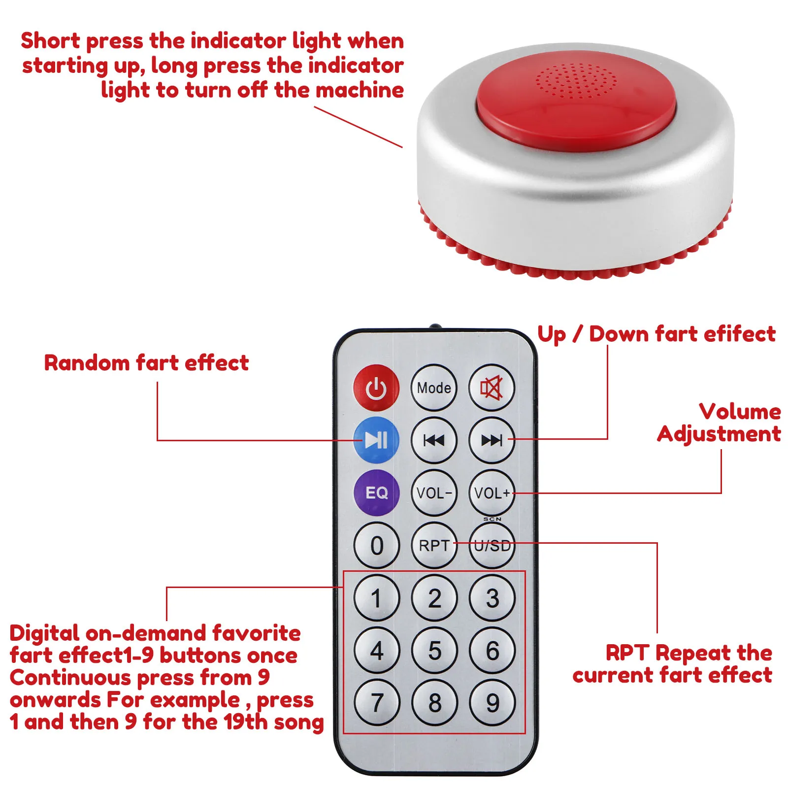 Fart Machine with Remote Fart Noise Maker Machine with 50 Different Realistic Sounds Portable Wireless Controlled Fart Machine with Remote Fart Noise Maker Machine with 50 Different Realistic Sounds Portable Wireless Controlled