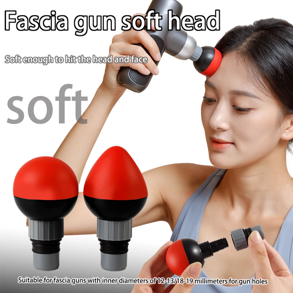 Fascia gun massage head 12mm-18mm caliber universa massage gun accessoriesl silicone soft head for deep tissue muscle