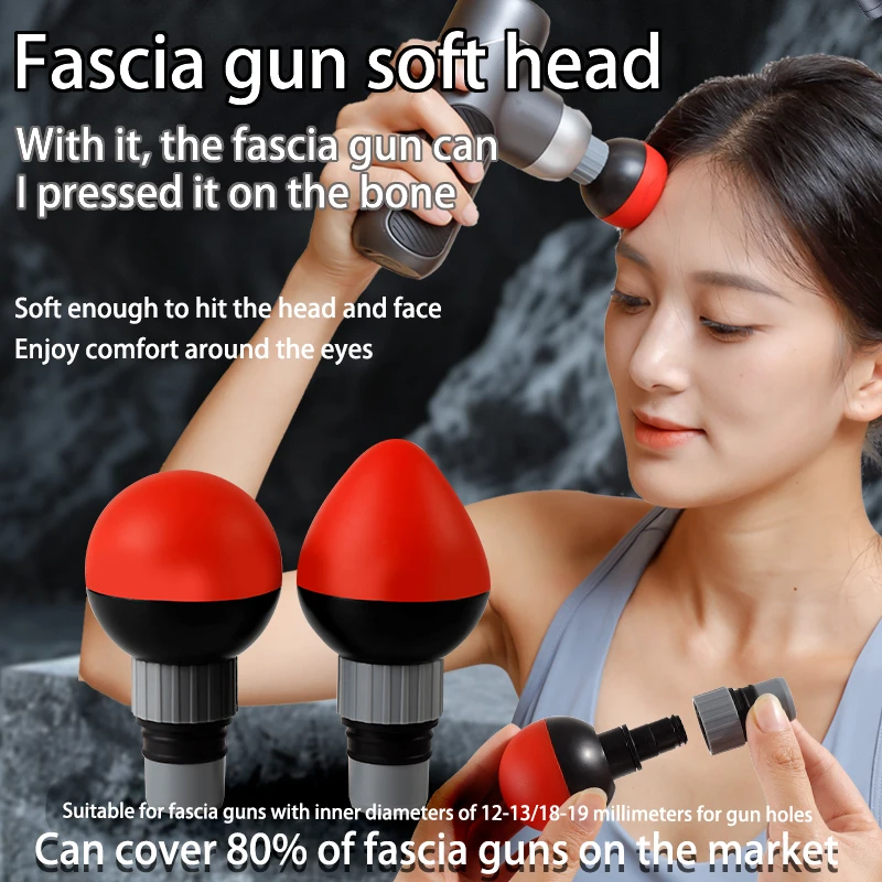 Fascia gun massage head 12mm-18mm caliber universa massage gun accessoriesl silicone soft head for deep tissue muscle