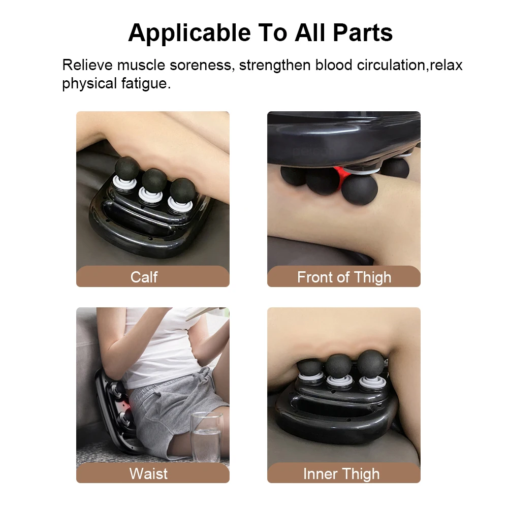 Fascia Gun Muscle Massager Gun Six Heads High Frequency Neck Waist Massage Machine Neck Shoulder Professional Fascia