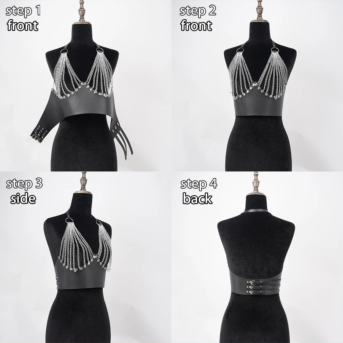 Fashion Belt Female Street Style corset Chain Tassels Belt Adjustable casual wild Decorative Belt Gothic Clothing
