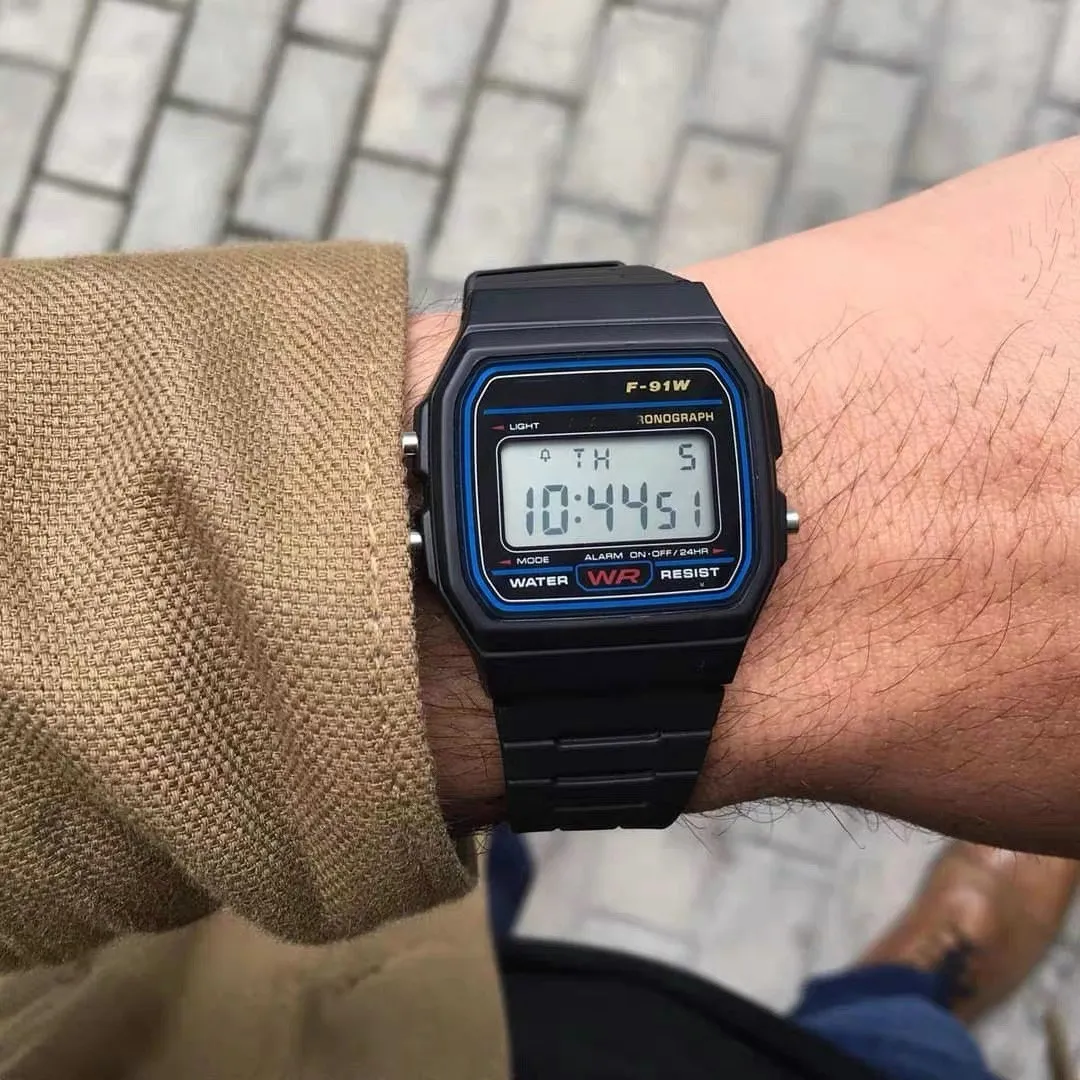 Fashion Digital Watches Luxury Stainless Steel Link Bracelet Wrist Watch Band Business Electronic Clock