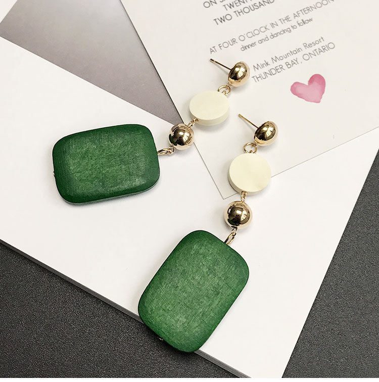 Fashion Earrings Wooden Geometric Design Fashion Earrings Wooden Geometric Design