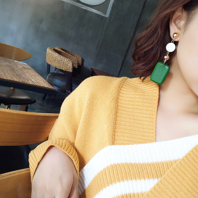 Fashion Earrings Wooden Geometric Design Fashion Earrings Wooden Geometric Design