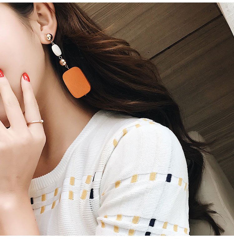 Fashion Earrings Wooden Geometric Design Fashion Earrings Wooden Geometric Design