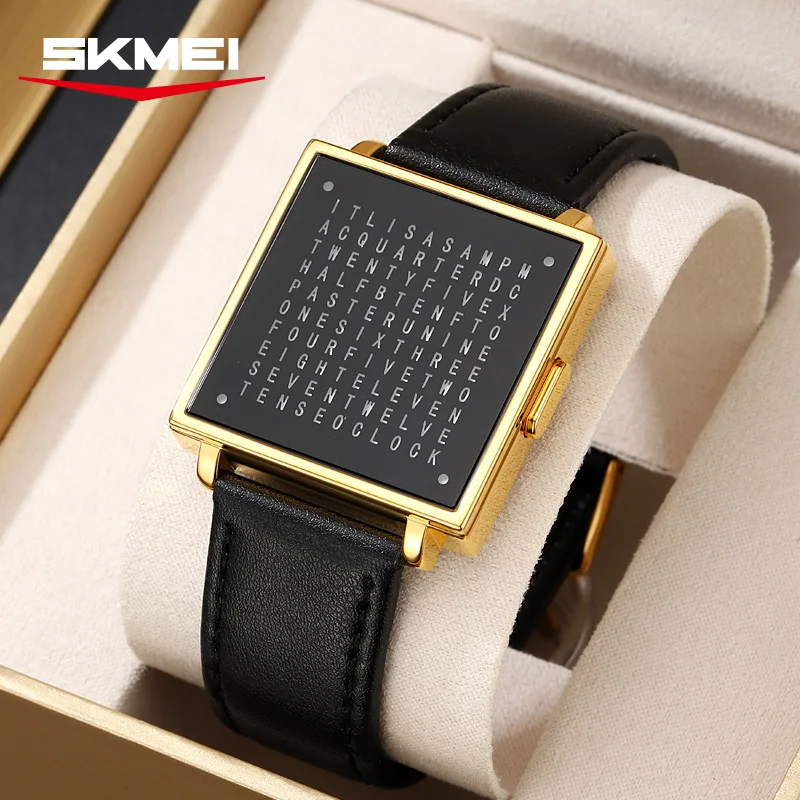 Fashion Electronic Watch Luxury Led Light Digital Wristwatch For Man Date Display Life Waterproof Leather Strap Clock