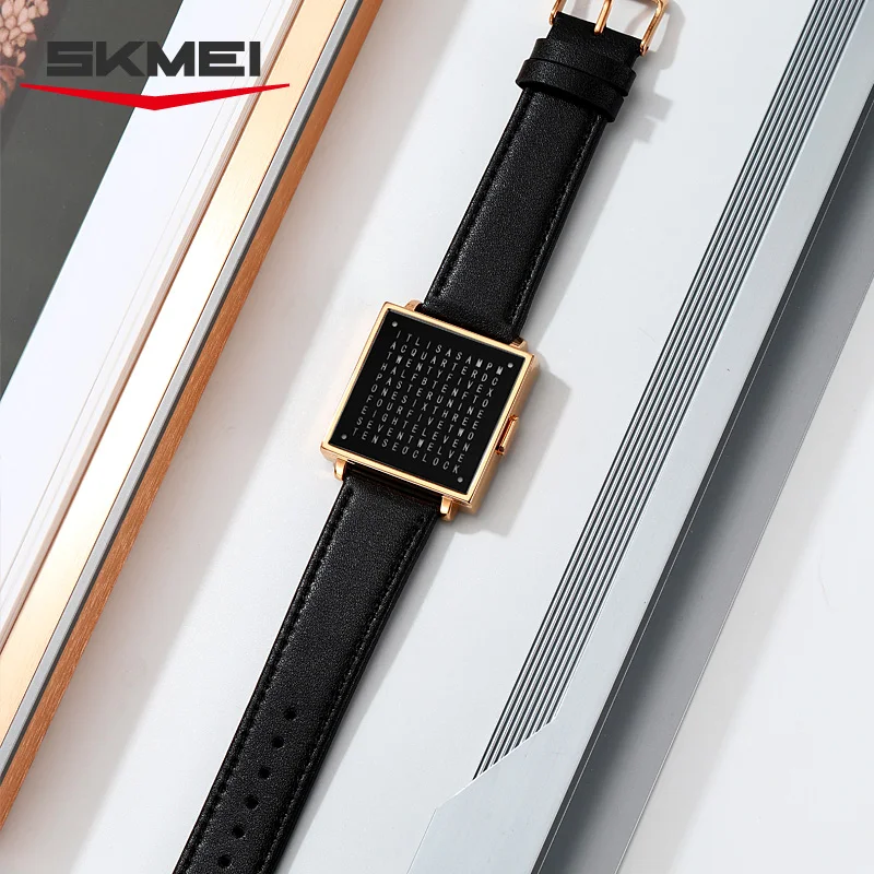 Fashion Electronic Watch Luxury Led Light Digital Wristwatch For Man Date Display Life Waterproof Leather Strap Clock