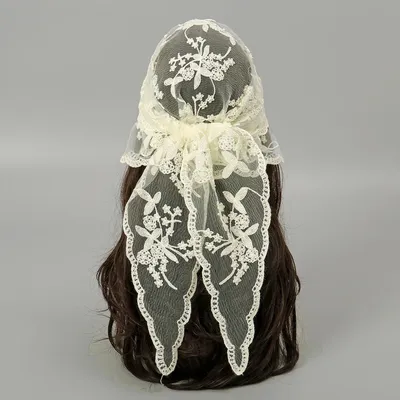 Fashion Ins Lace Hair Scarf Women Retro Triangle Hair Bands Vintage Triangular Headscarf Girls Elegant Headwear Hair