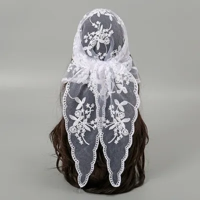 Fashion Ins Lace Hair Scarf Women Retro Triangle Hair Bands Vintage Triangular Headscarf Girls Elegant Headwear Hair