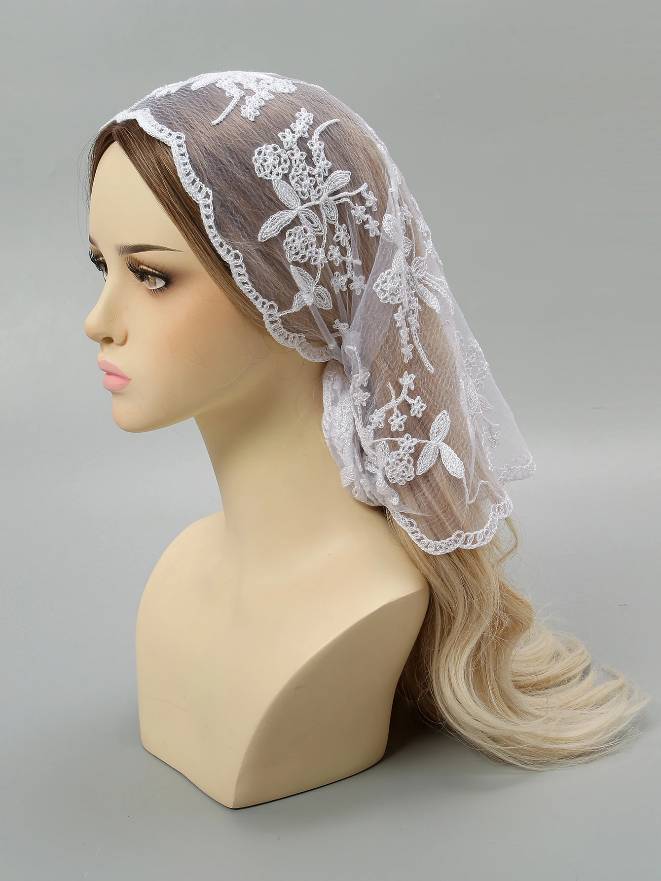 Fashion Ins Lace Hair Scarf Women Retro Triangle Hair Bands Vintage Triangular Headscarf Girls Elegant Headwear Hair