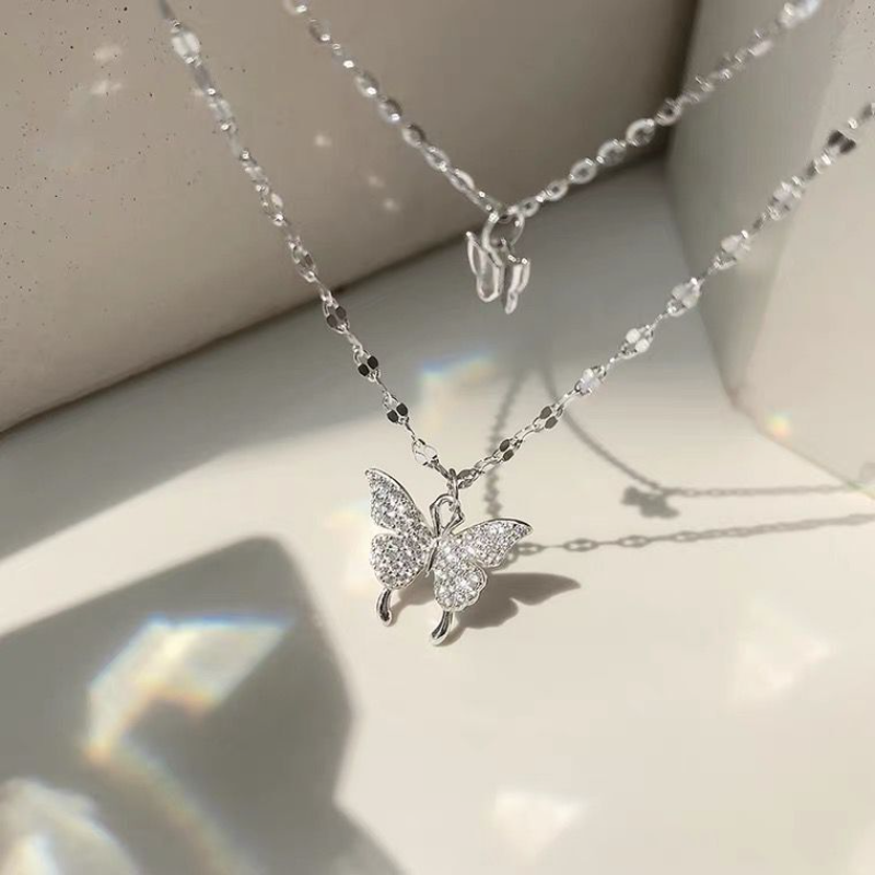 Fashion Metal Layered Butterfly Necklace Fashion Metal Layered Butterfly Necklace