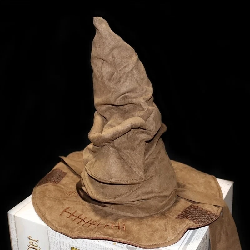 Fashion Movies Witch Wizard Hat Potters Sorting Hat Leather Halloween Party Props Dress Up Hat Men Cosplay Costume