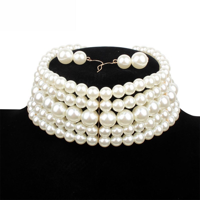 Fashion Pearl Necklace And Earrings Set Fashion Pearl Necklace And Earrings Set