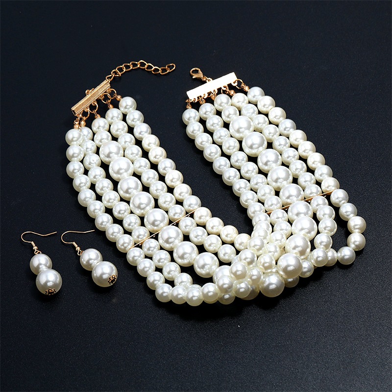 Fashion Pearl Necklace And Earrings Set Fashion Pearl Necklace And Earrings Set