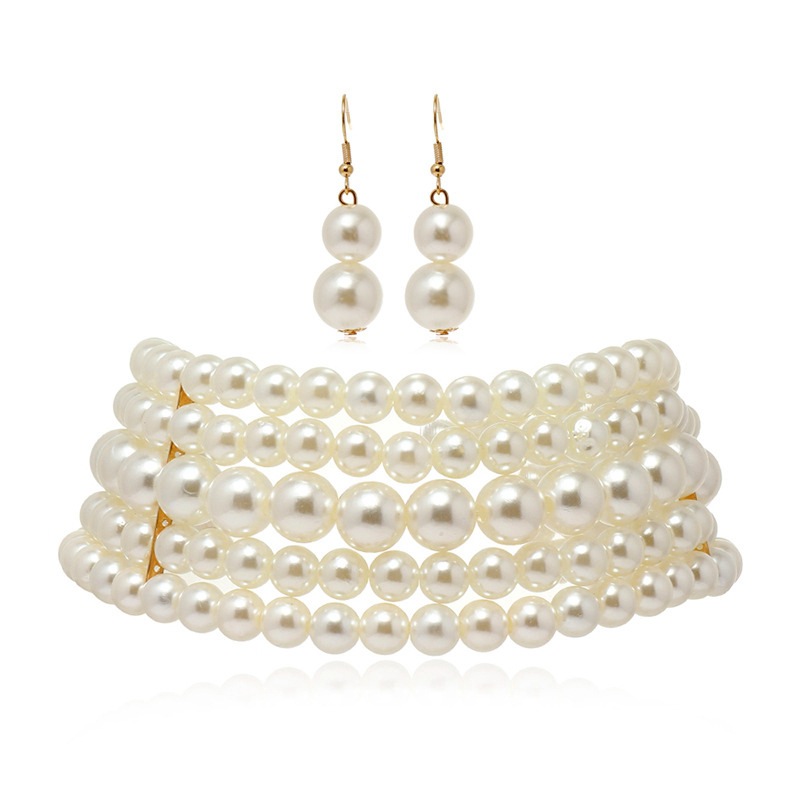 Fashion Pearl Necklace And Earrings Set Fashion Pearl Necklace And Earrings Set