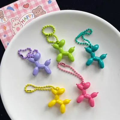 Fashion Plastic Balloon Dog Keychain Fashion Plastic Balloon Dog Keychain