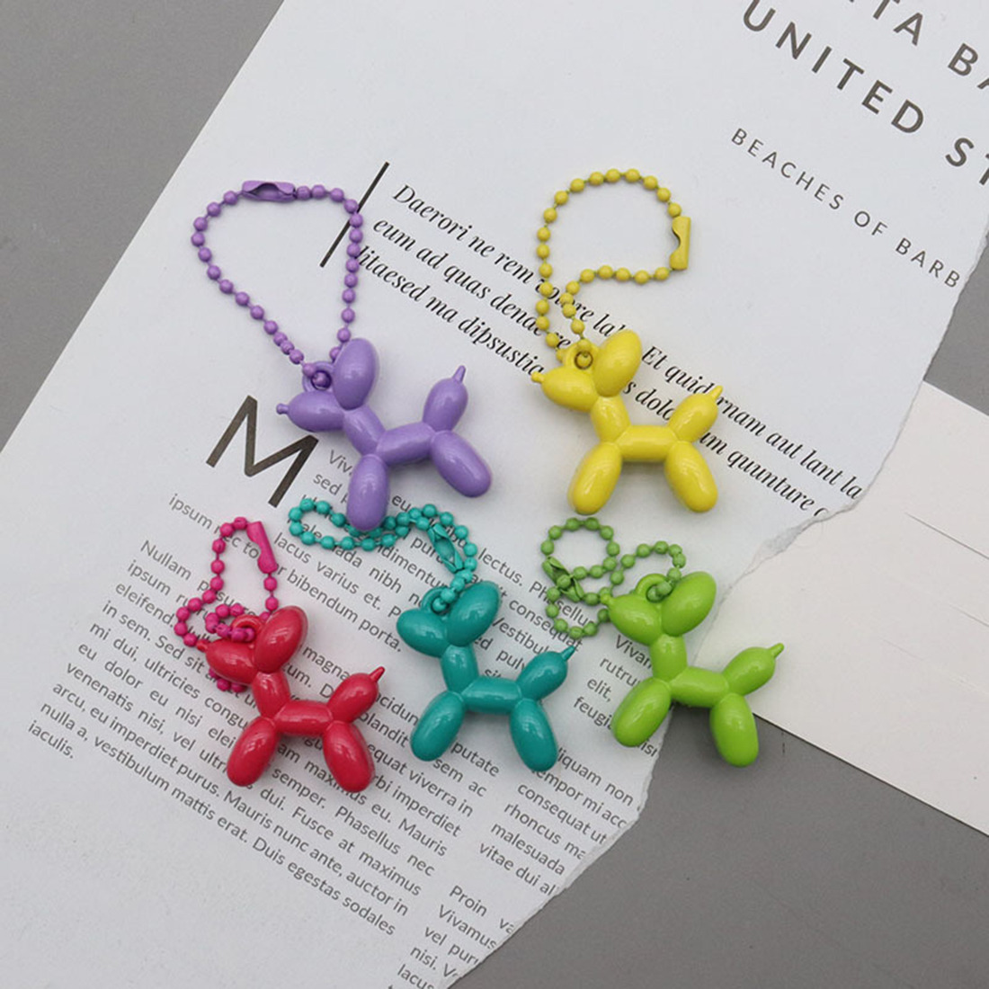 Fashion Plastic Balloon Dog Keychain Fashion Plastic Balloon Dog Keychain