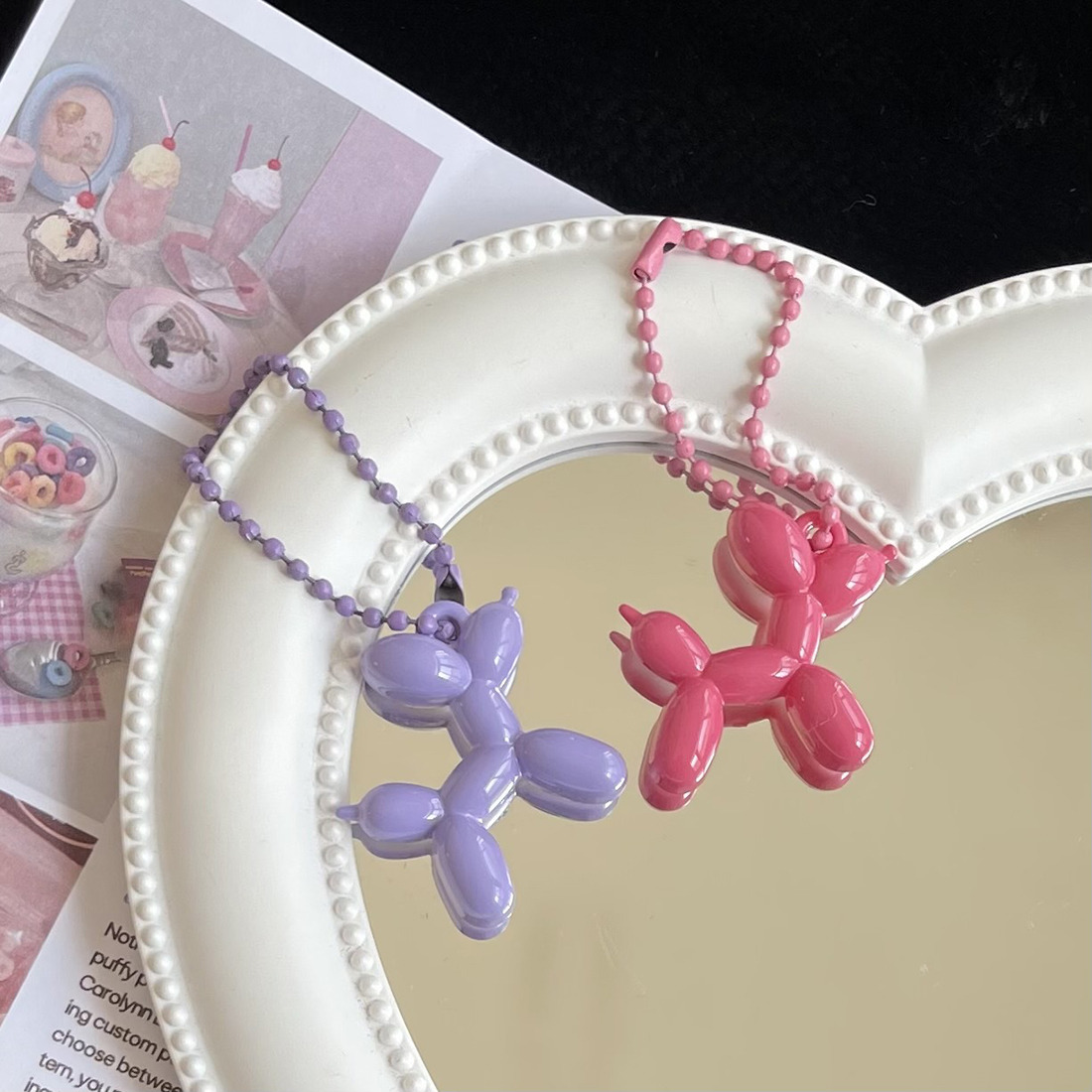 Fashion Plastic Balloon Dog Keychain Fashion Plastic Balloon Dog Keychain