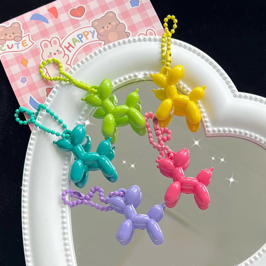 Fashion Plastic Balloon Dog Keychain Fashion Plastic Balloon Dog Keychain