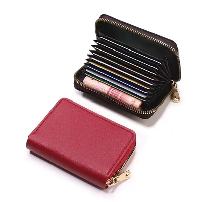 Fashion Purse Multi Card Solid Color Portable Waterproof Cards Pack Bag with Zipper For Women And Men Fashion Purse Multi Card Solid Color Portable Waterproof Cards Pack Bag with Zipper For Women And Men