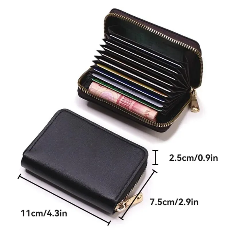 Fashion Purse Multi Card Solid Color Portable Waterproof Cards Pack Bag with Zipper For Women And Men Fashion Purse Multi Card Solid Color Portable Waterproof Cards Pack Bag with Zipper For Women And Men