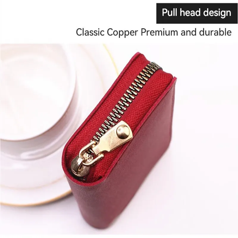 Fashion Purse Multi Card Solid Color Portable Waterproof Cards Pack Bag with Zipper For Women And Men Fashion Purse Multi Card Solid Color Portable Waterproof Cards Pack Bag with Zipper For Women And Men