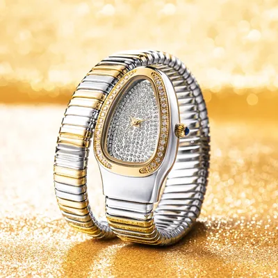 Fashion Snake Watch For Women Gold Diamond Stainelss Steel Ladies Quartz Wristwatch Luxury Exquisite Waterproof Watches Fashion Snake Watch For Women Gold Diamond Stainelss Steel Ladies Quartz Wristwatch Luxury Exquisite Waterproof Watches