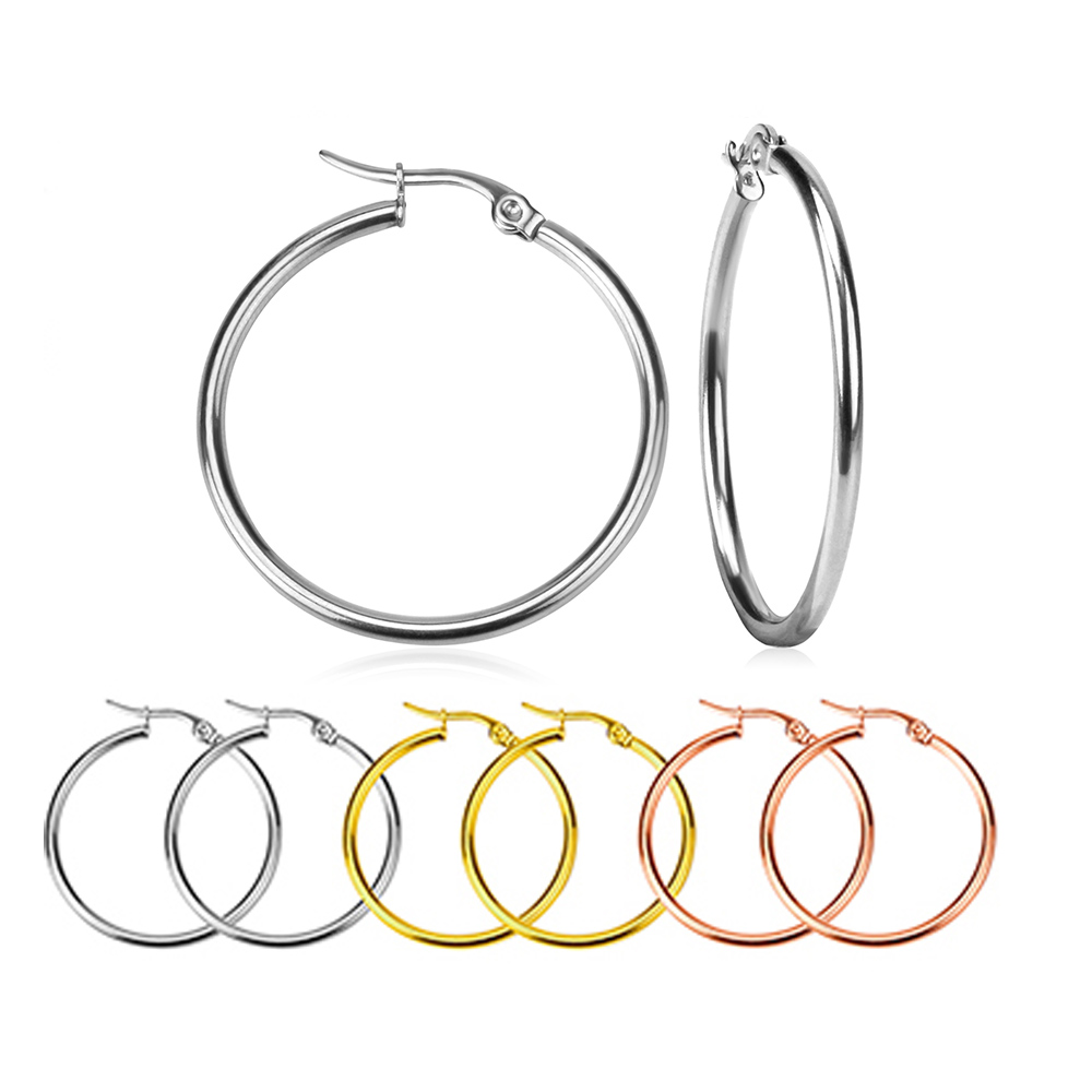 Fashion Stainless Steel Hoop Earrings